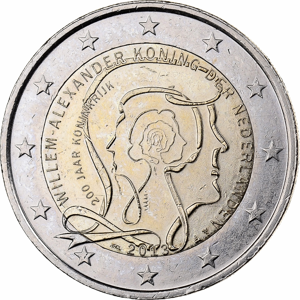 Niederlande, 2 Euro, 2013, Utrecht, Bi-Metallic, SS+