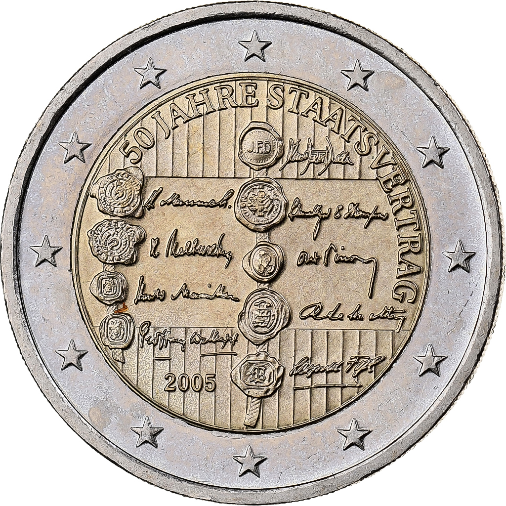 Österreich, 2 Euro, 2005, Vienna, Bi-Metallic, VZ+