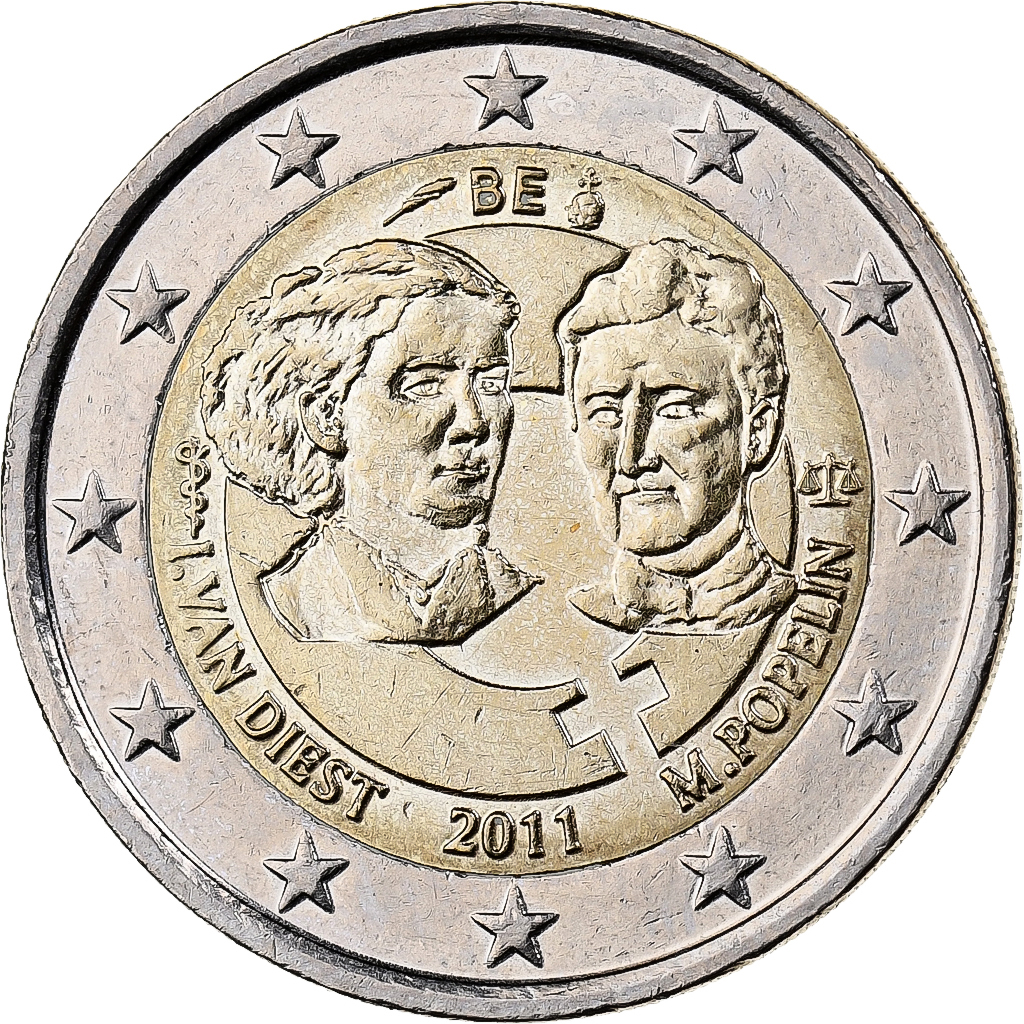 Belgium, 2 Euro, 2011, Brussels, Bi-Metallic, AU