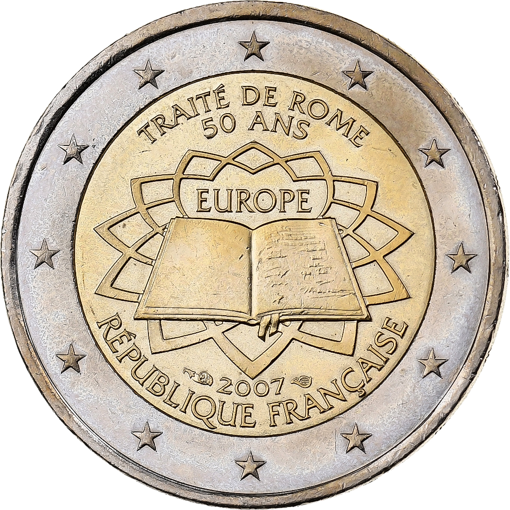 France, 2 Euro, 2007, Paris, Bimétallique, SUP+