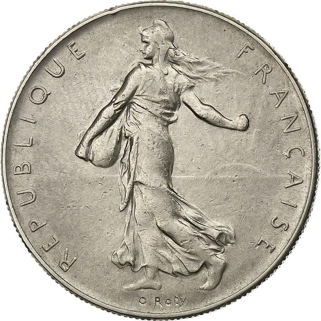 フランス硬貨 コイン1962 1222360] France, Franc, Semeuse, 1962, Paris, Nickel, AU