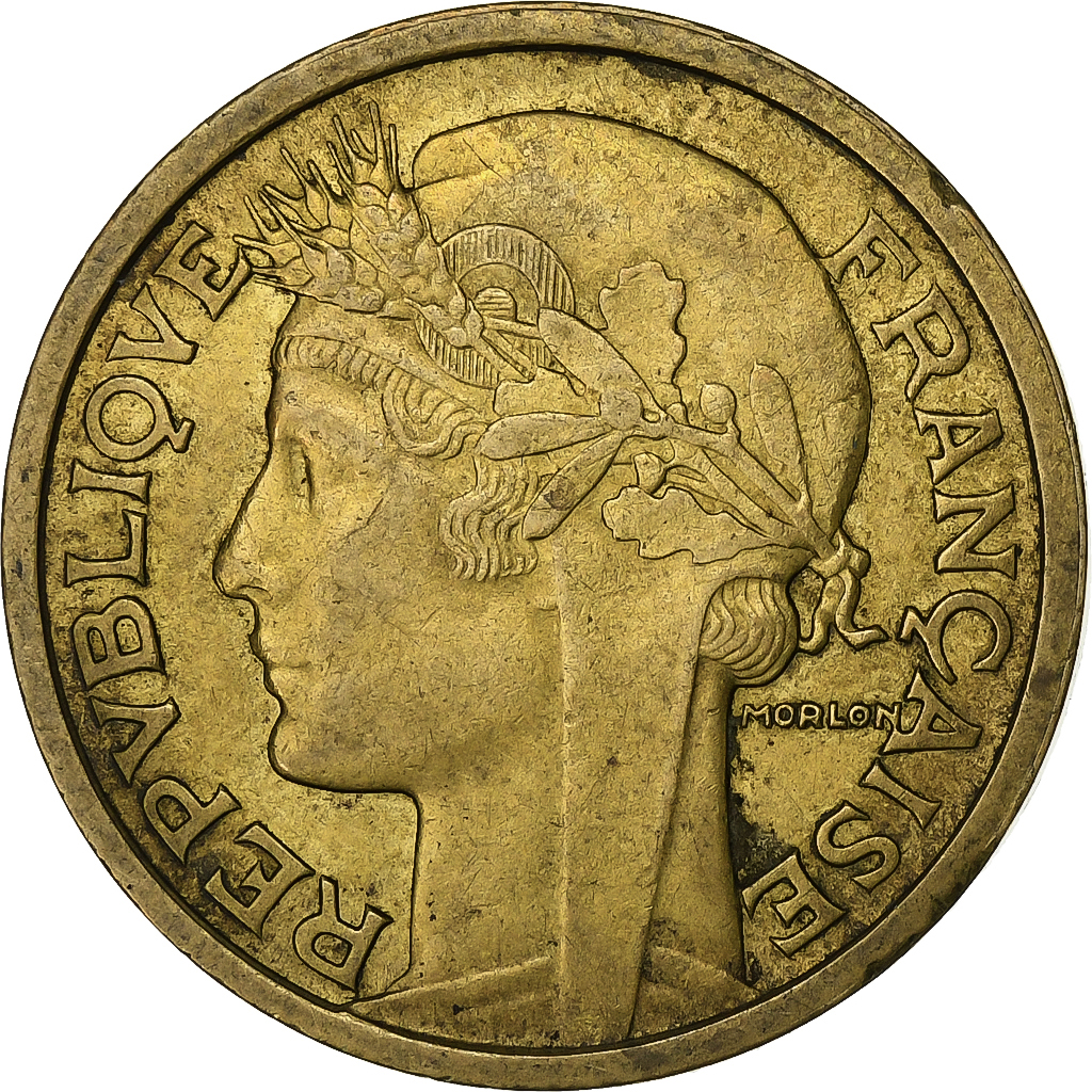 France, 2 Francs, Morlon, 1939, Paris, Aluminum-Bronze, , Gadoury:535