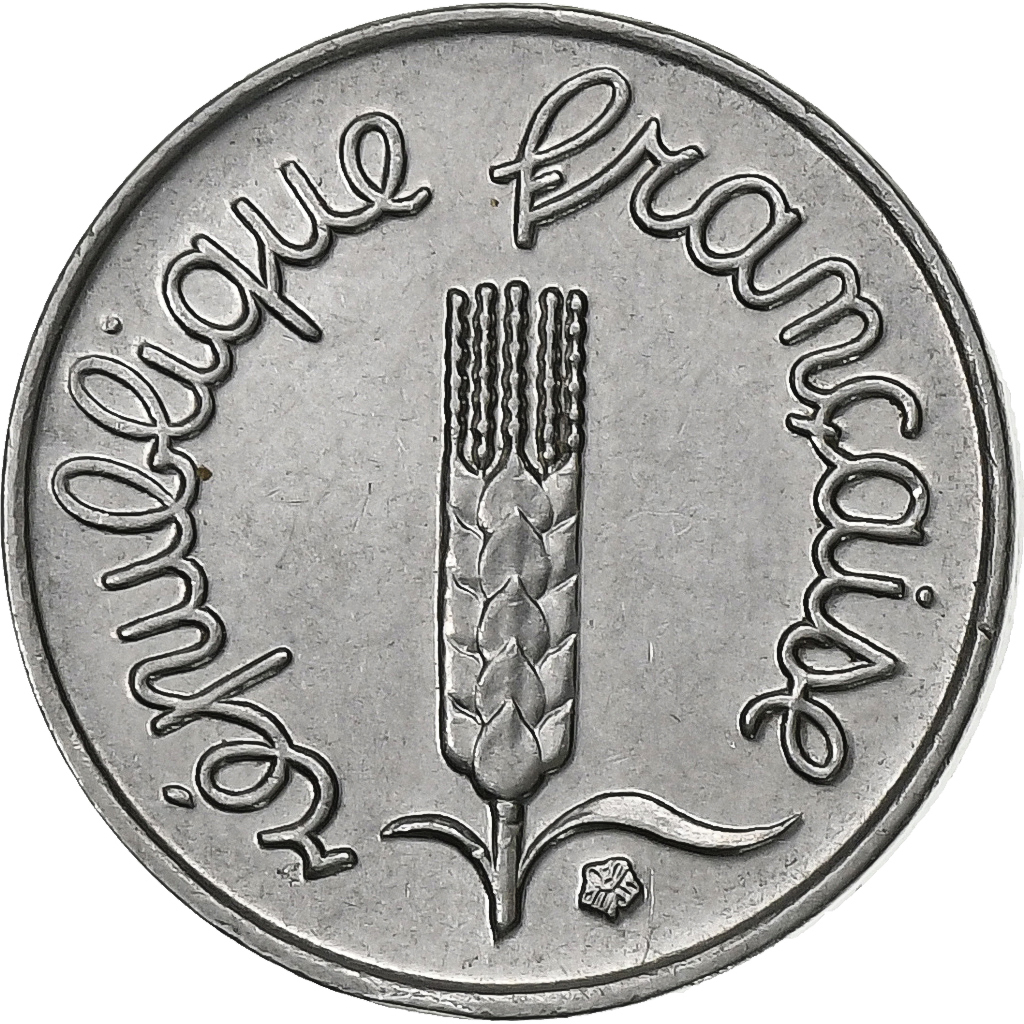 France, Centime, Épi, 1969, Paris, Stainless Steel, , Gadoury:91