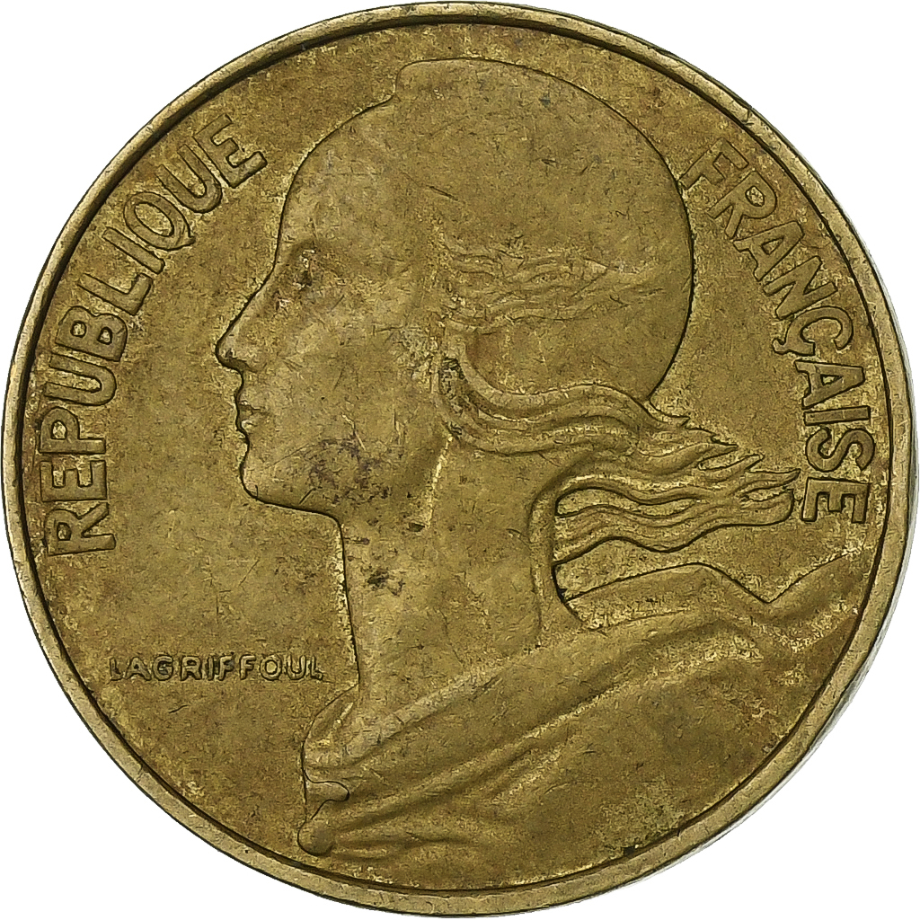 France, 10 Centimes, Marianne, 1983, Paris, Aluminum-Bronze, 