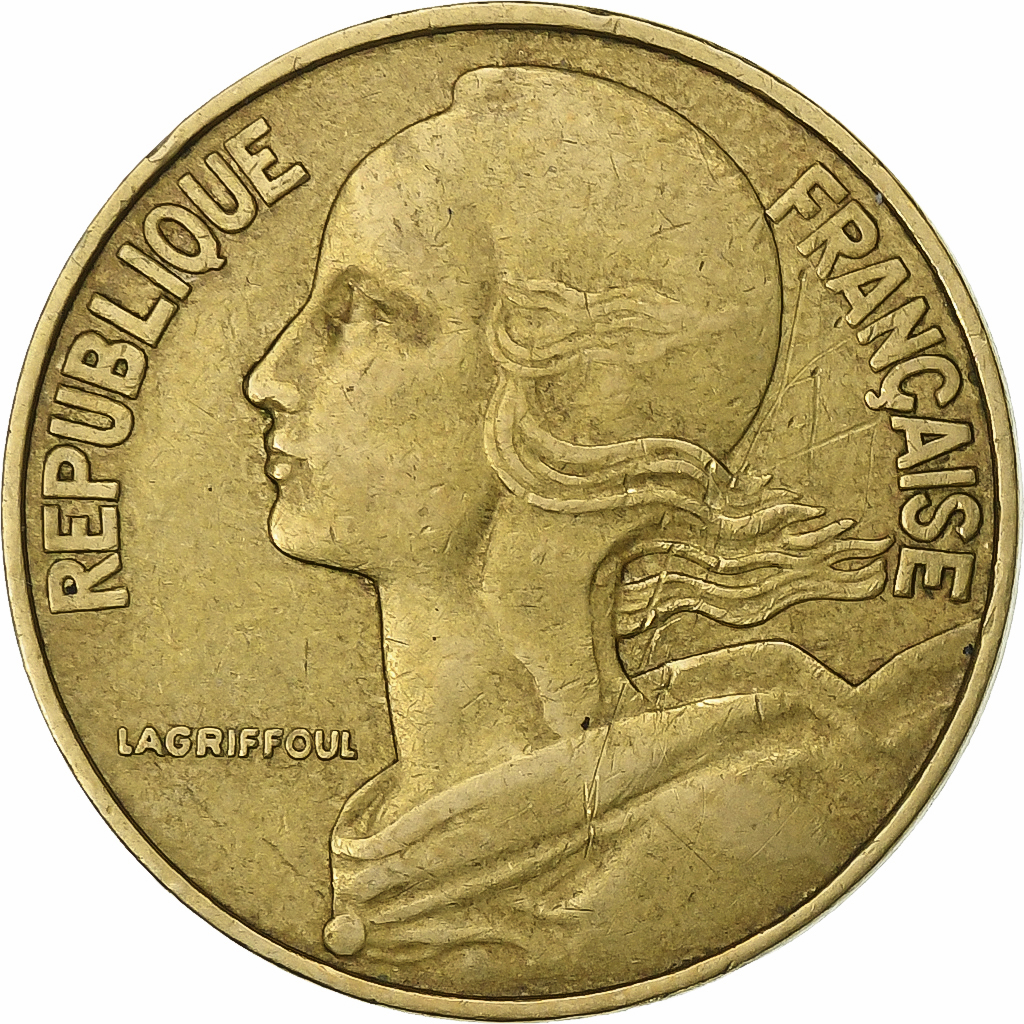 France, 20 Centimes, Marianne, 1981, Paris, Aluminum-Bronze, 