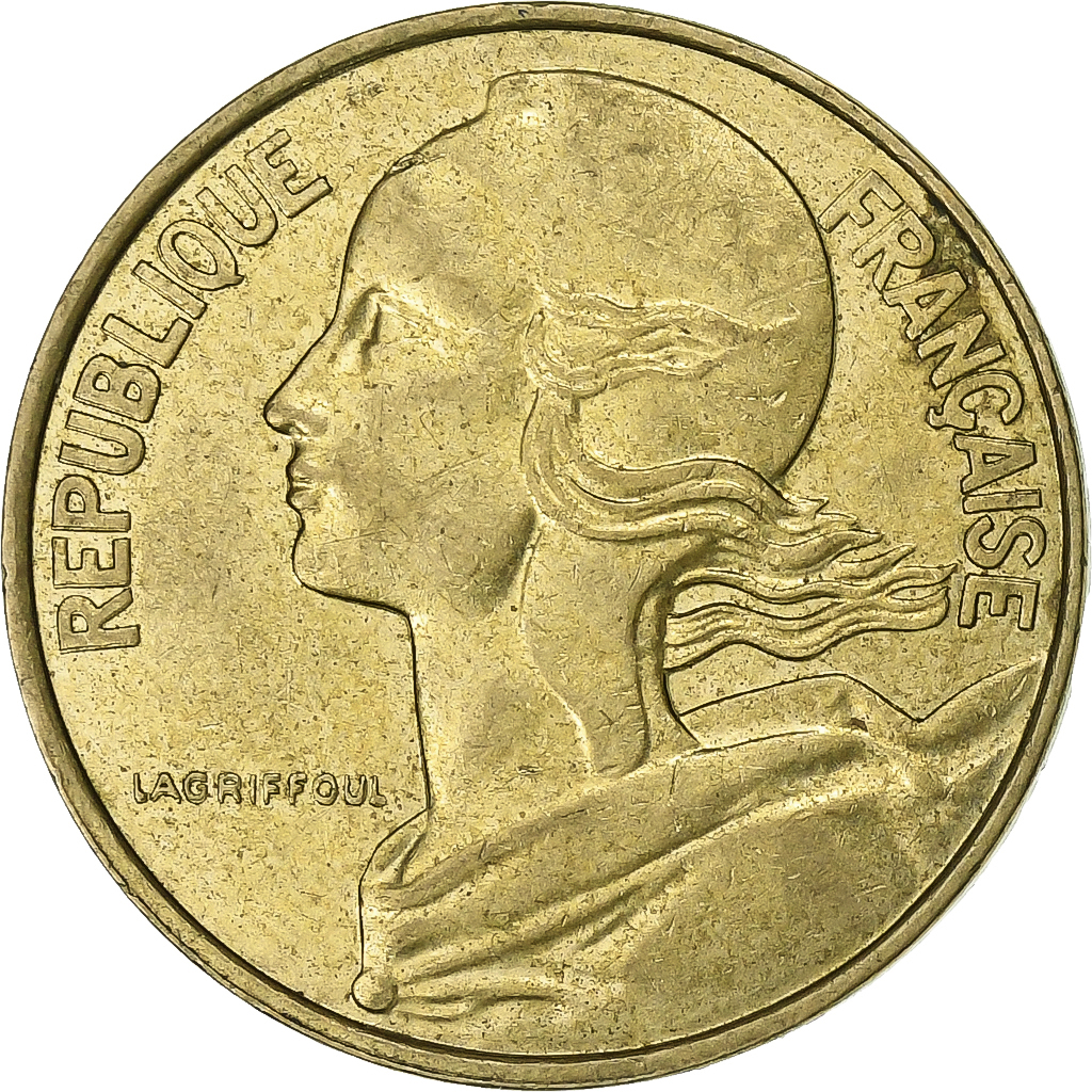 France, 10 Centimes, Marianne, 1986, Paris, Aluminum-Bronze, 