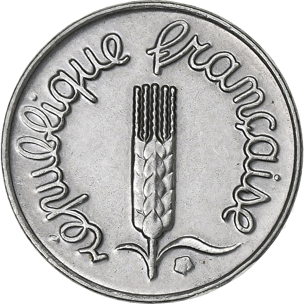 France, Centime, Épi, 1969, Paris, Stainless Steel, MS, Gadoury:91