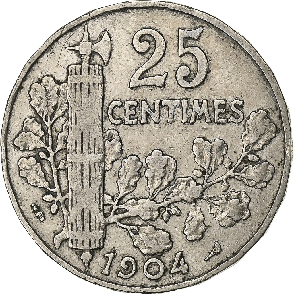 France, 25 Centimes, Patey, 1904, Nickel, , Gadoury:364, KM:856