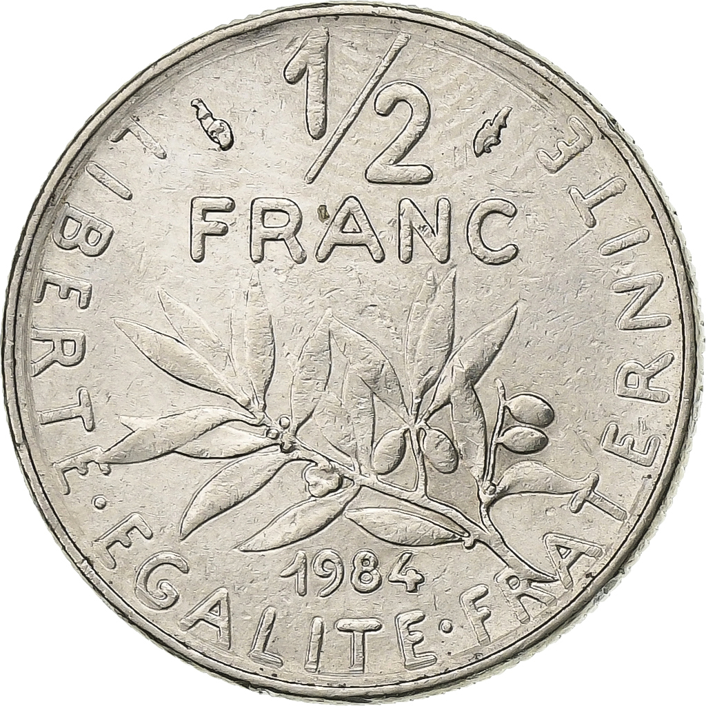 France, 1/2 Franc, Semeuse, 1984, Paris, FDC, Nickel, , Gadoury:429