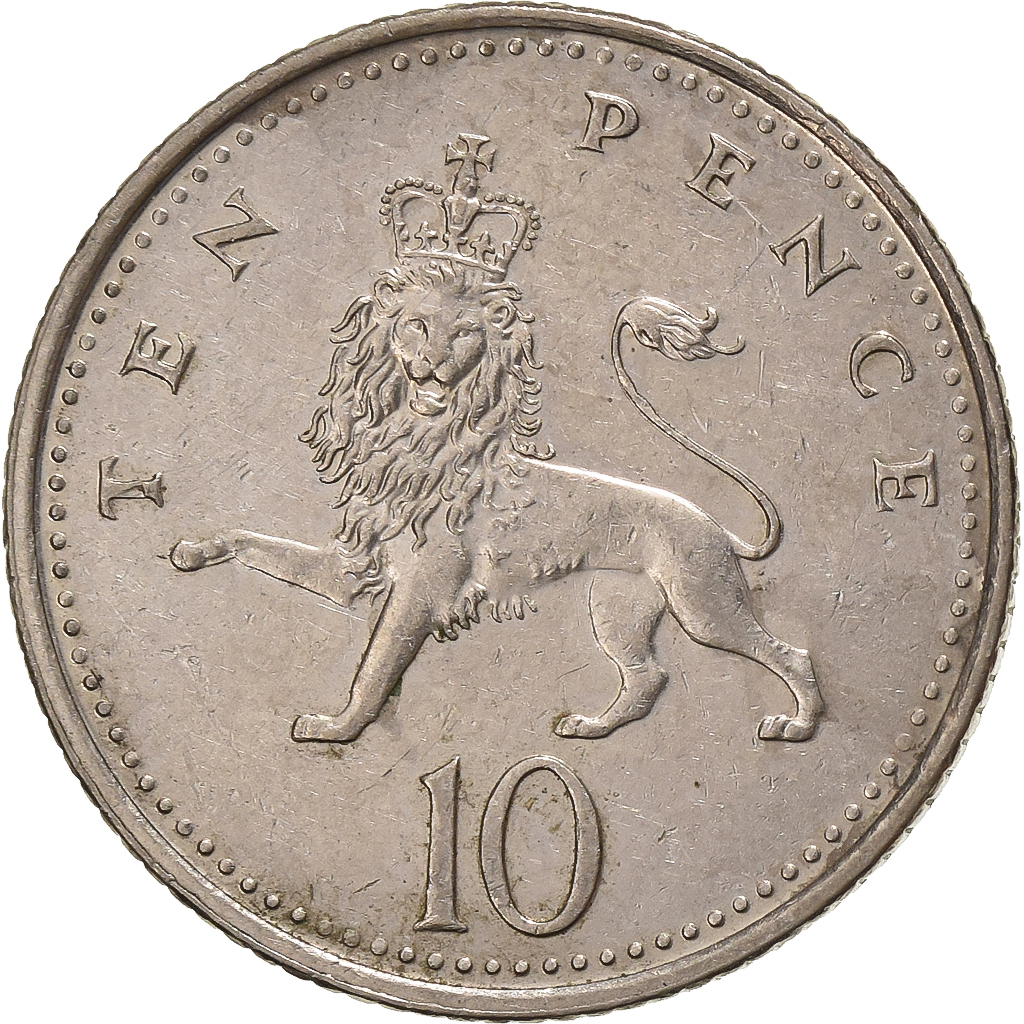 Great Britain, Elizabeth II, 10 Pence, 1995, British Royal Mint, Copper-nickel
