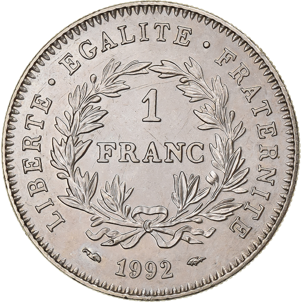 France, Franc, République, 1992, Paris, Nickel, , KM:1004.1
