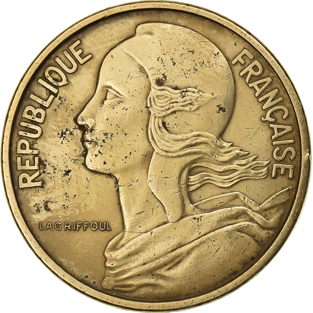 France, 50 Centimes, Marianne, 1963, Paris, Aluminum-Bronze, 