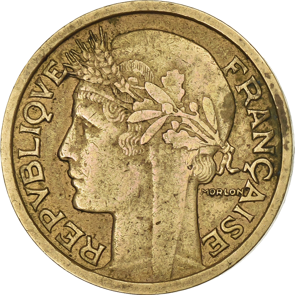 France, Franc, Morlon, 1937, Aluminum-Bronze, , Gadoury:470, KM:885