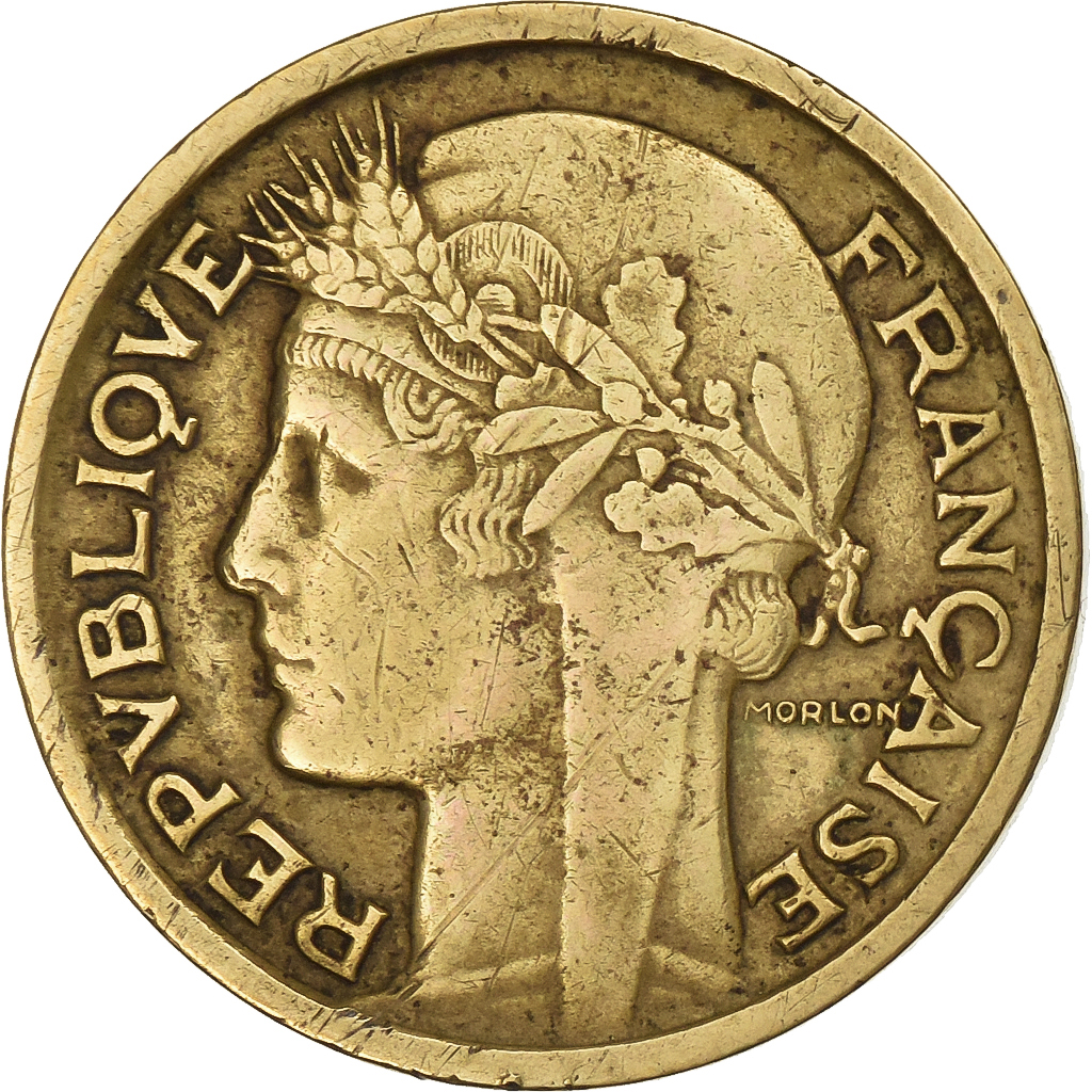 France, Franc, Morlon, 1938, Aluminum-Bronze, , Gadoury:470, KM:885