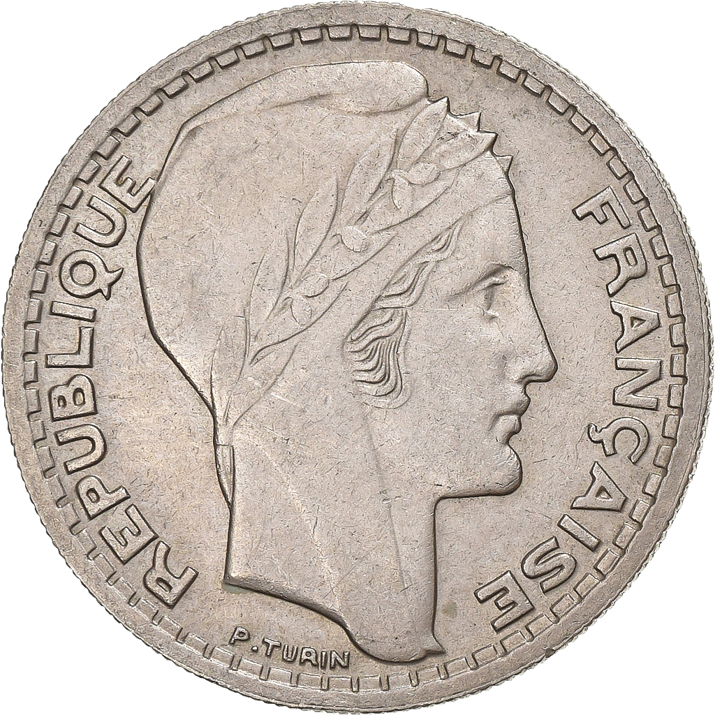 France, 10 Francs, Turin, 1947, Paris, Copper-nickel, , KM:908.1