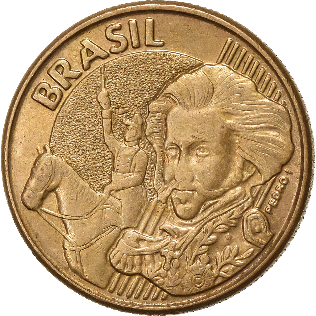 Brazil, 10 Centavos, 2005, Bronze Plated Steel, , KM:649.2