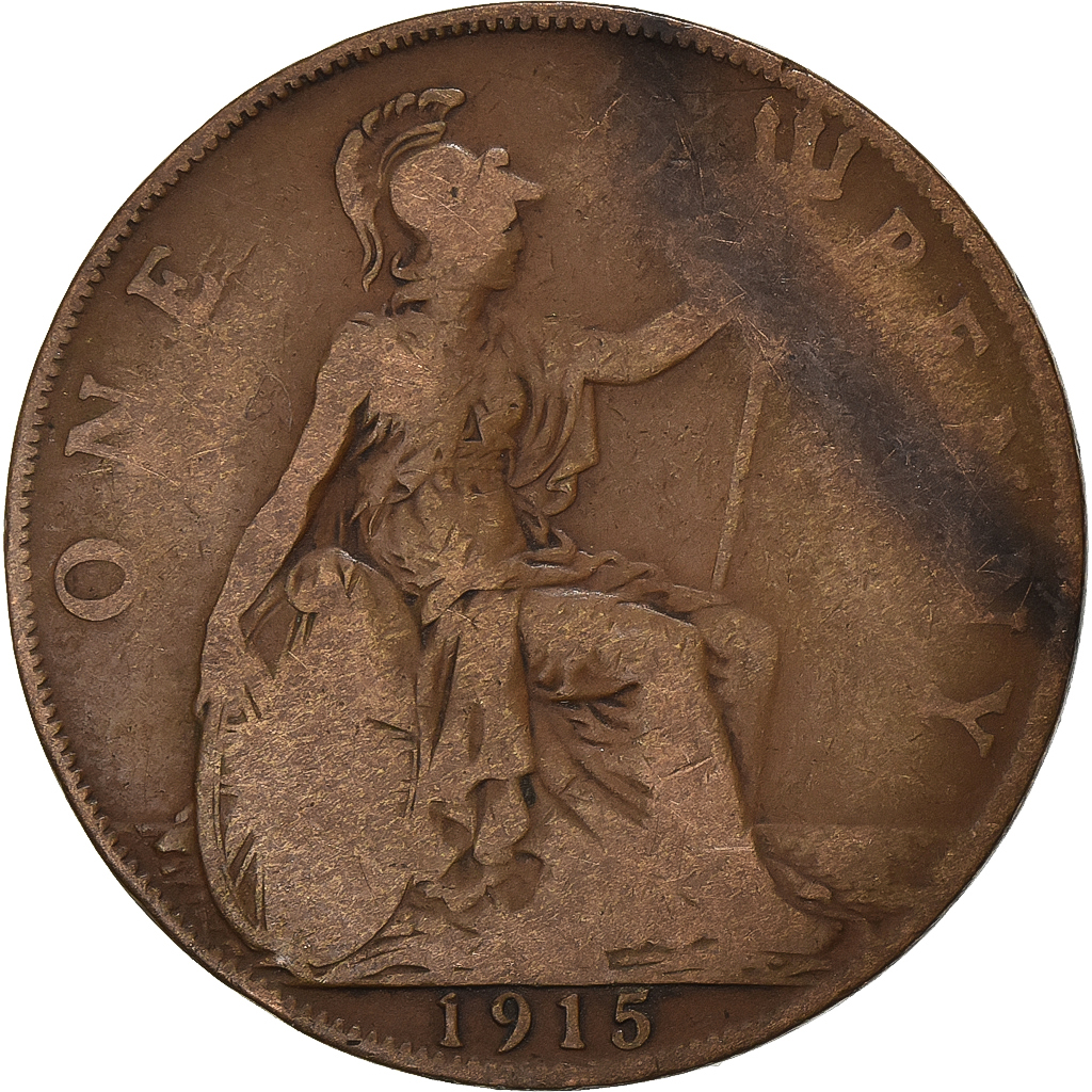 Great Britain, George V, Penny, 1915, Bronze, , KM:810