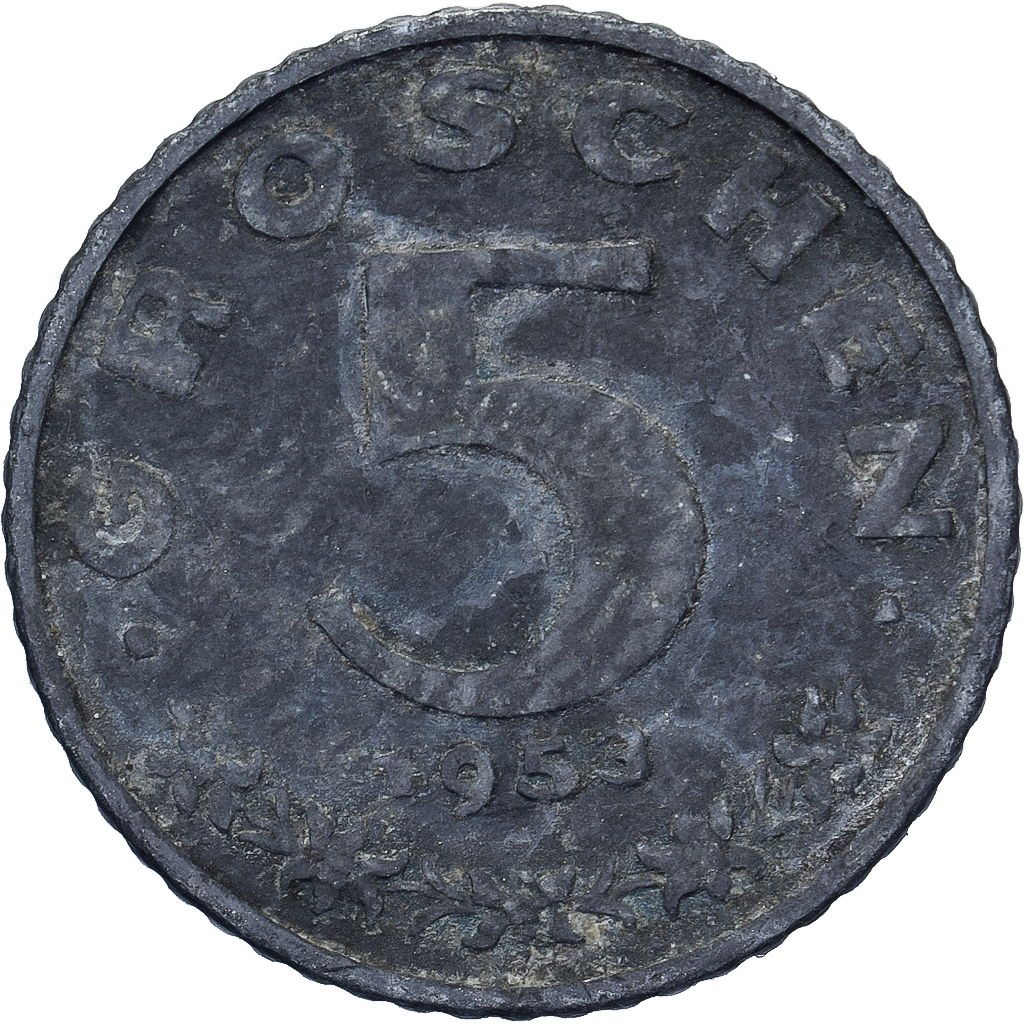 Austria, 5 Groschen, 1953, Zinc, , KM:2875