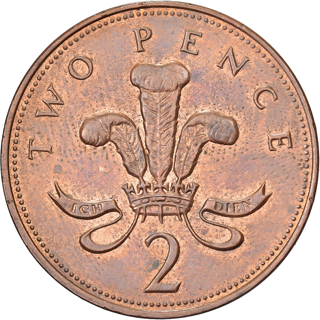 Great Britain, Elizabeth II, 2 Pence, 2000, Copper Plated Steel, 