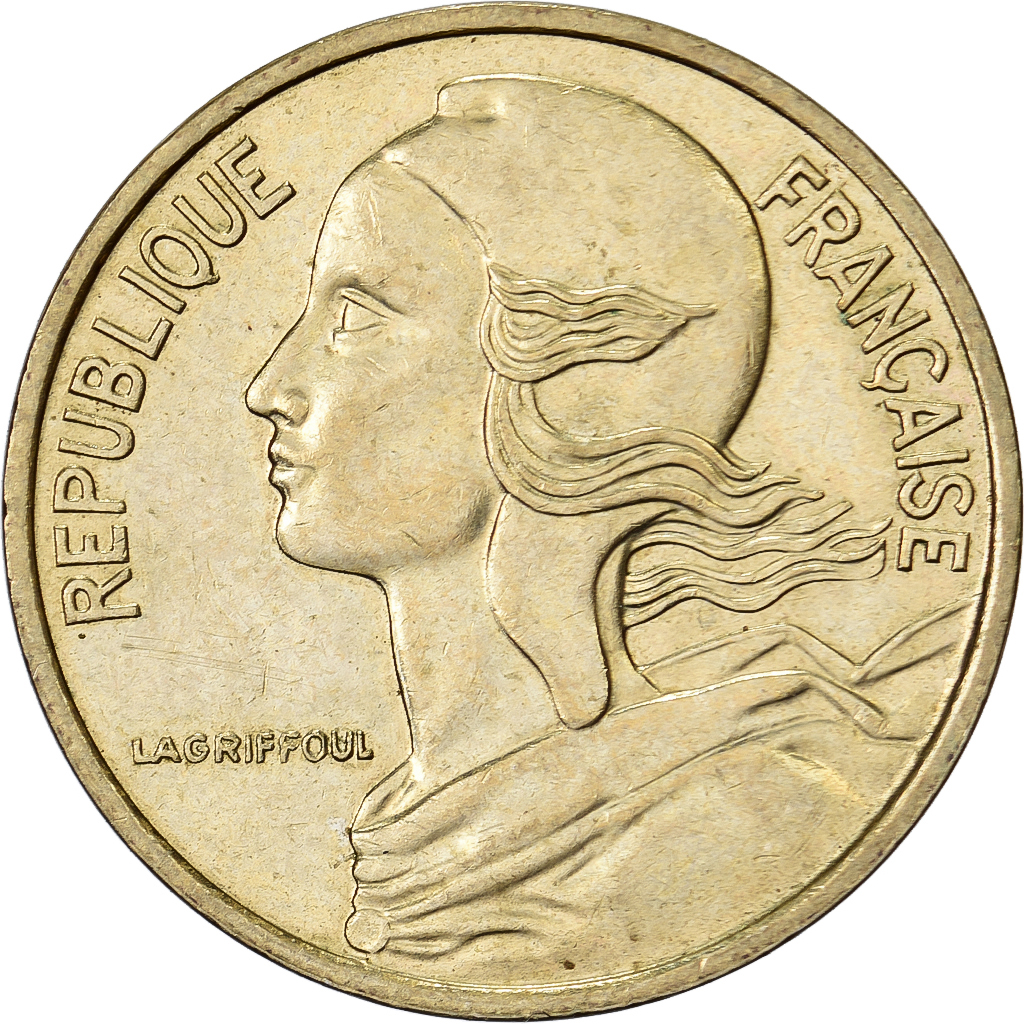 France, 5 Centimes, Marianne, 1986, Paris, Aluminum-Bronze, 