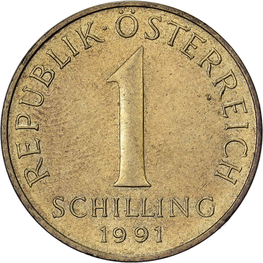 Austria, Schilling, 1991, Aluminum-Bronze, , KM:2886