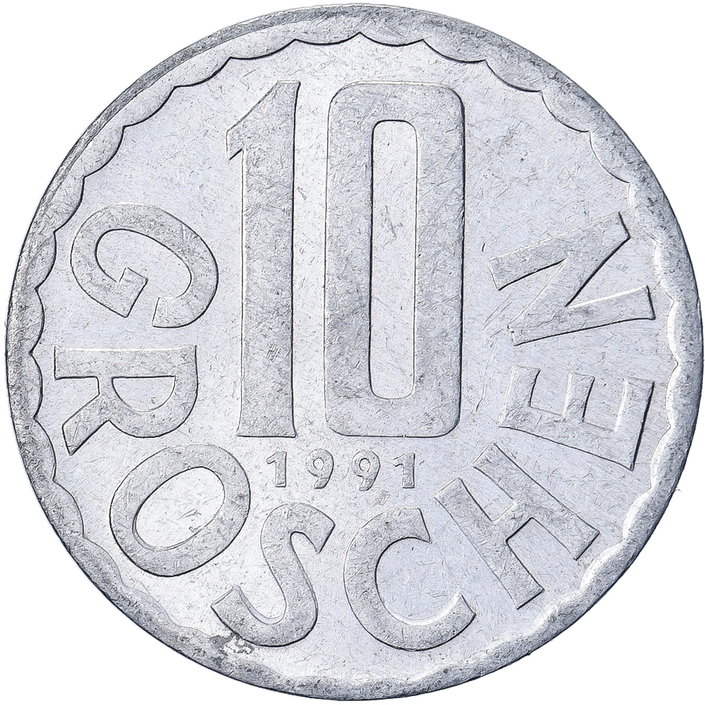 Austria, 10 Groschen, 1991, Vienna, Aluminum, , KM:2878