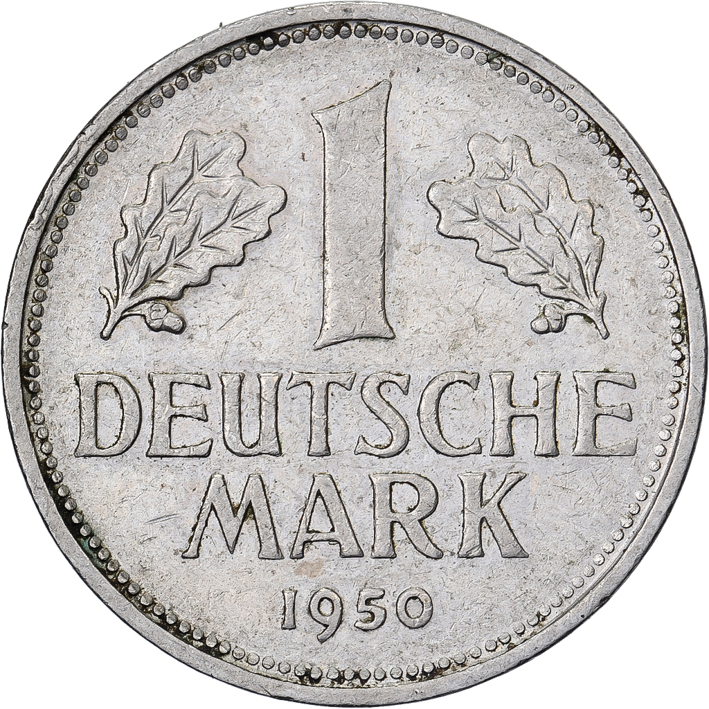 Federal Republic of Germany, Mark, 1950, Munich, Copper-nickel, 