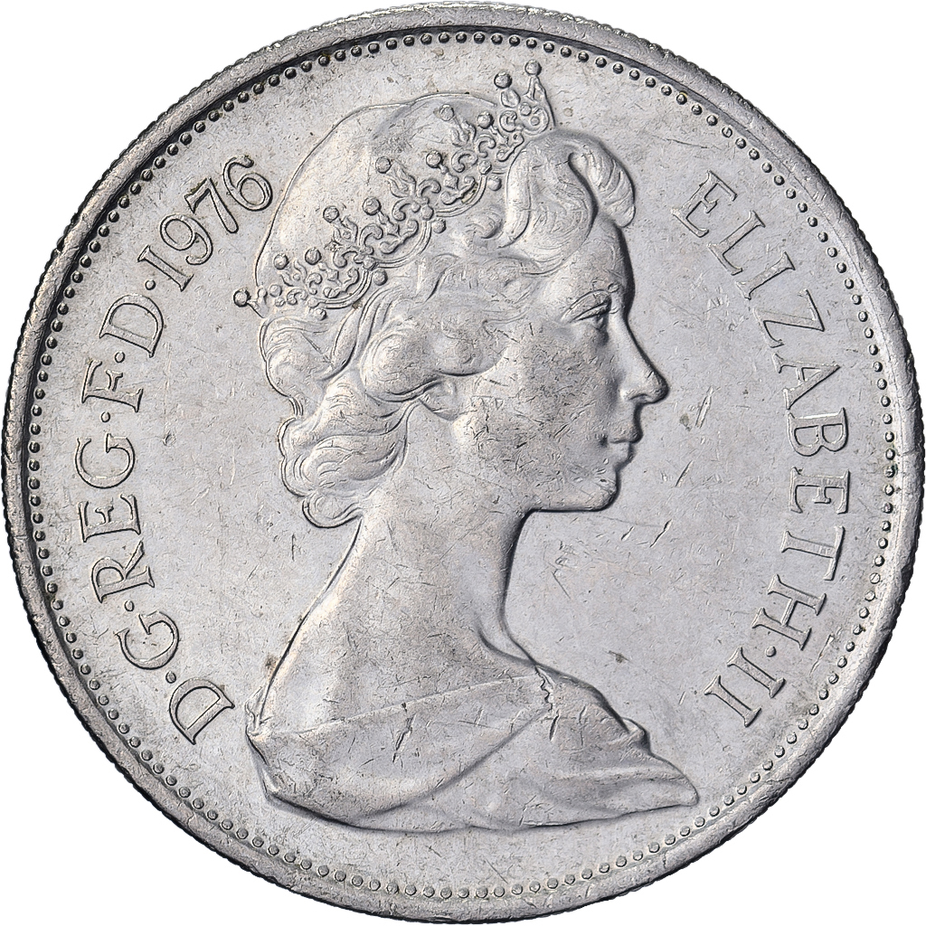Great Britain, Elizabeth II, 10 New Pence, 1976, Copper-nickel, 