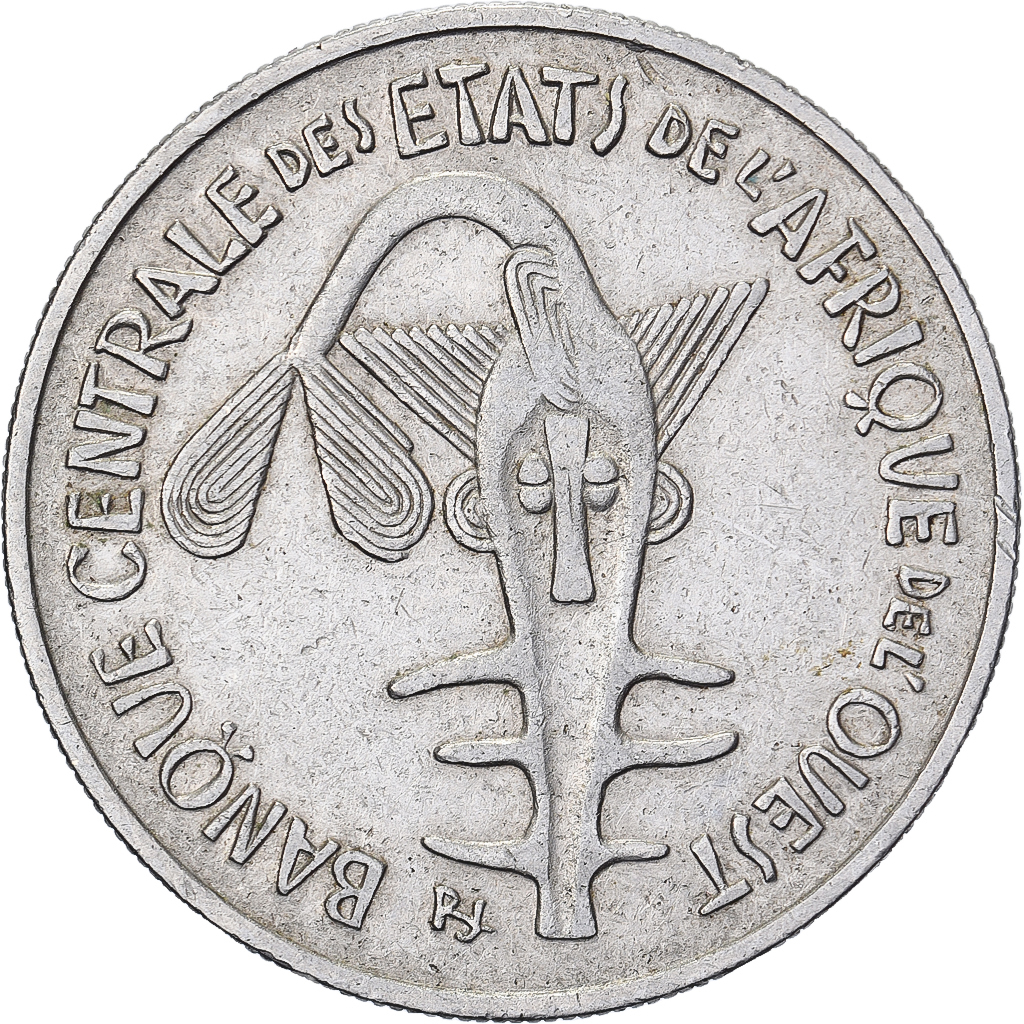 West African States, 100 Francs, 1967, Nickel, , KM:4