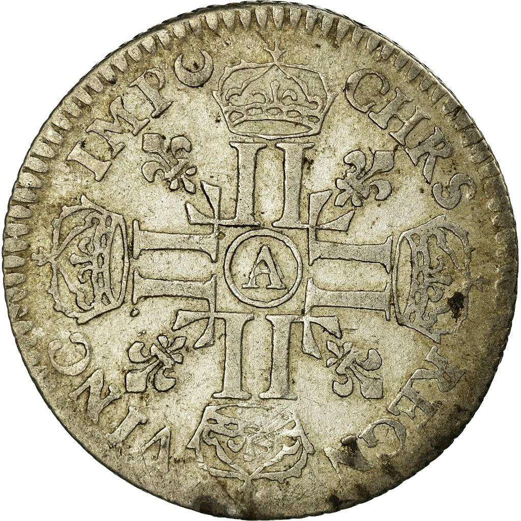 Coin, France, Louis XIV, 1/12 Écu aux 8 L, 1/12 ECU, 10 Sols, 1691, Paris