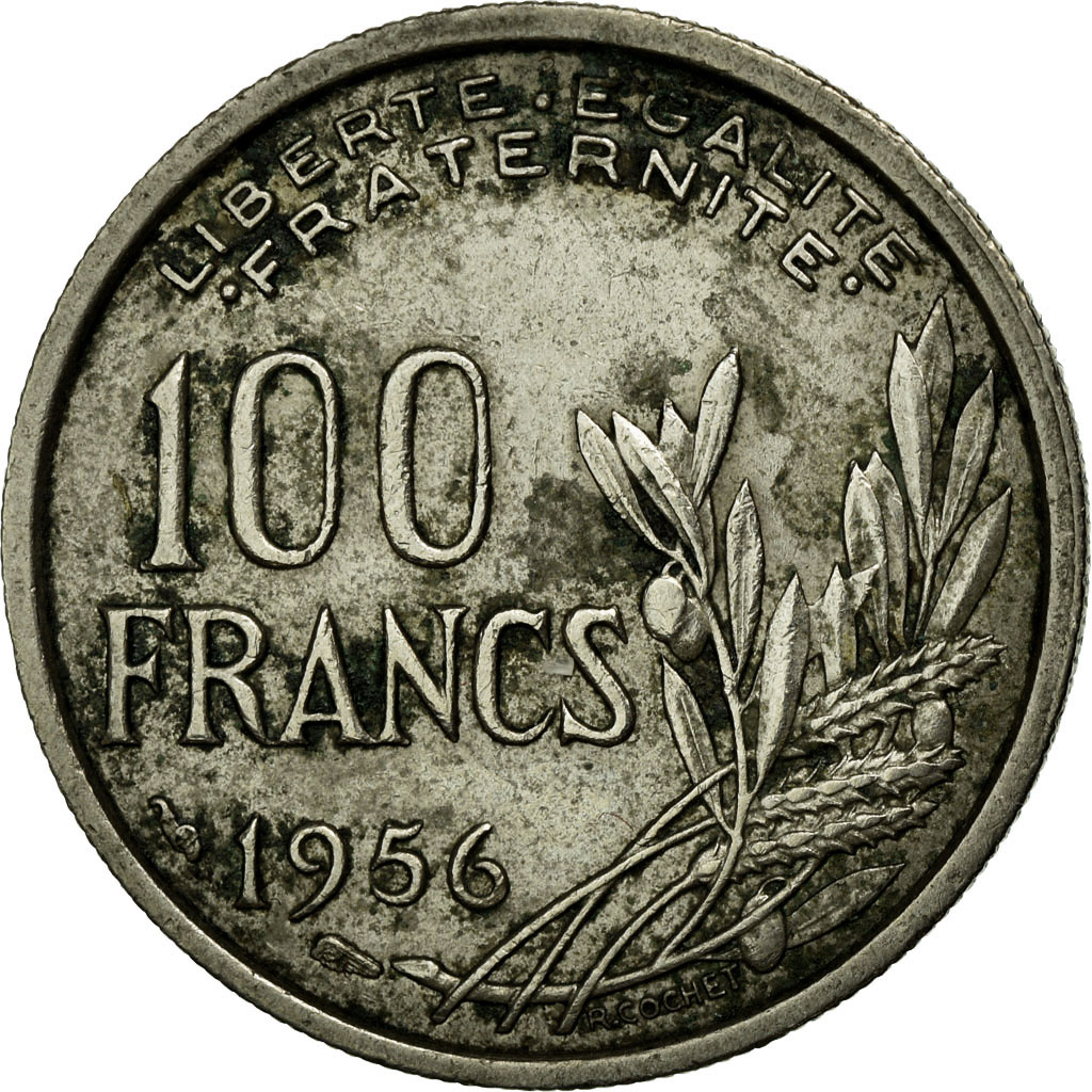 Coin, France, Cochet, 100 Francs, 1956, , Copper-nickel, Gadoury:897