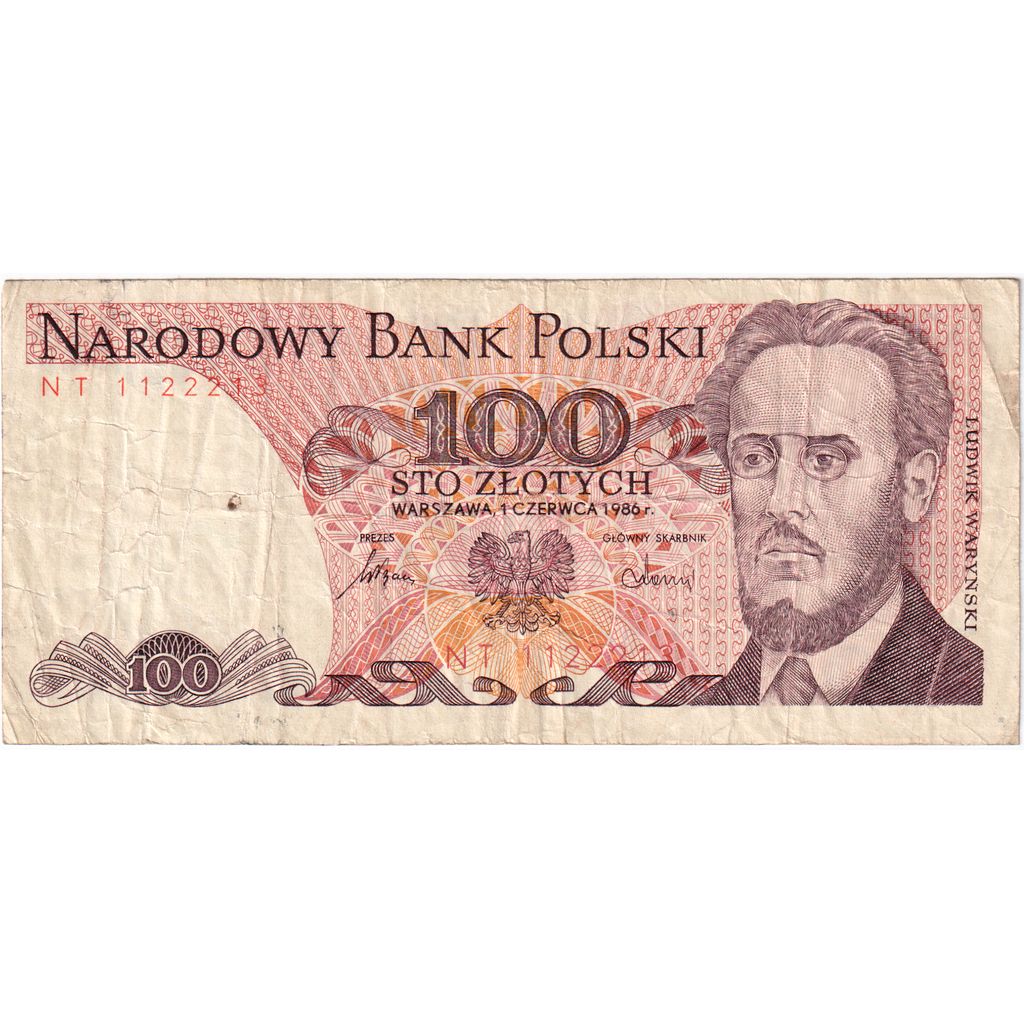 Polska, 100 Zlotych, 1986-12-01, VF(30-35)