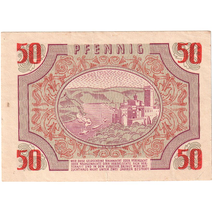 Germany, Coblenz, 50 Pfennig, 1947-10-15, AU(55-58)
