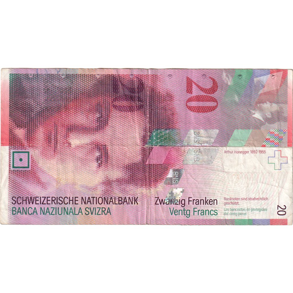 Switzerland, 20 Francs, EF(40-45)