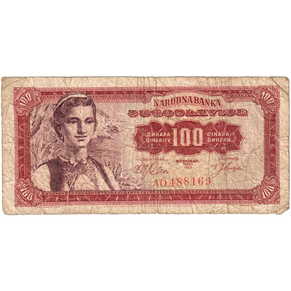 Yugoslavia, 100 Dinara, 1963-05-01, VF(20-25)