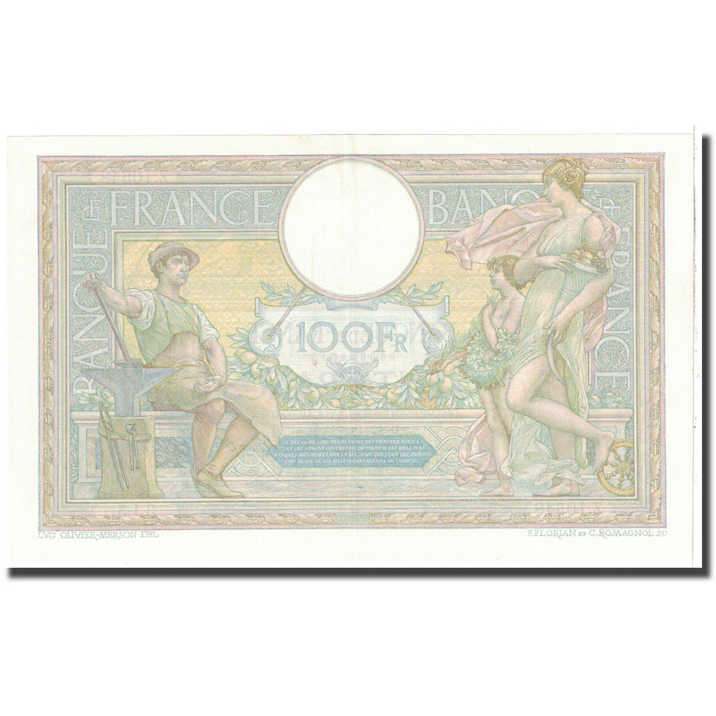 France, 100 Francs, 1924, 1924-04-12, AU(50-53), Fayette:24.2, KM:78a