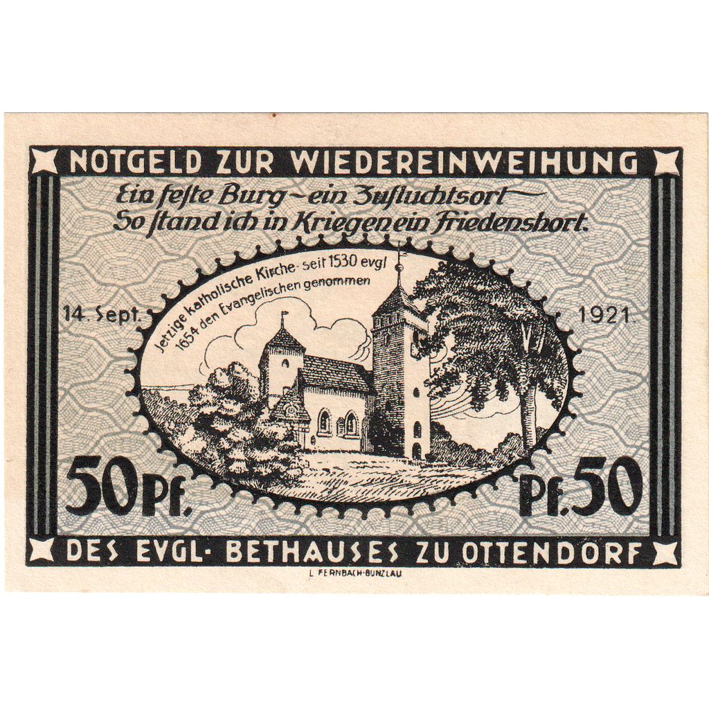 Germany, Otterndorf a. Elbe Stadt, 50 Pfennig, Maison, 1921, 1921_09_14