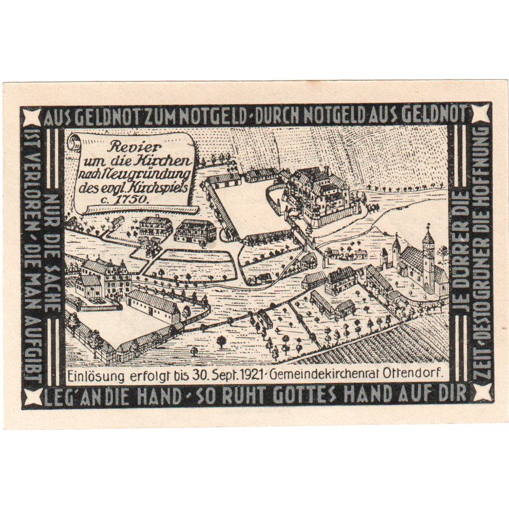 Germany, Otterndorf a. Elbe Stadt, 50 Pfennig, Maison, 1921, 1921_09_14
