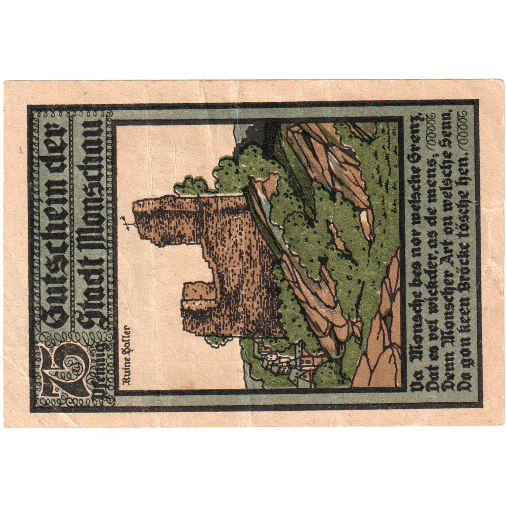 Germany, Monschau, 75 Pfennig, 1921-07-01, UNC