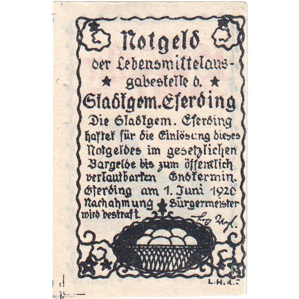 Austria, Eferding O.Ö. Stadtgemeinde, 15 Heller, 1920-06-01, UNC(63)