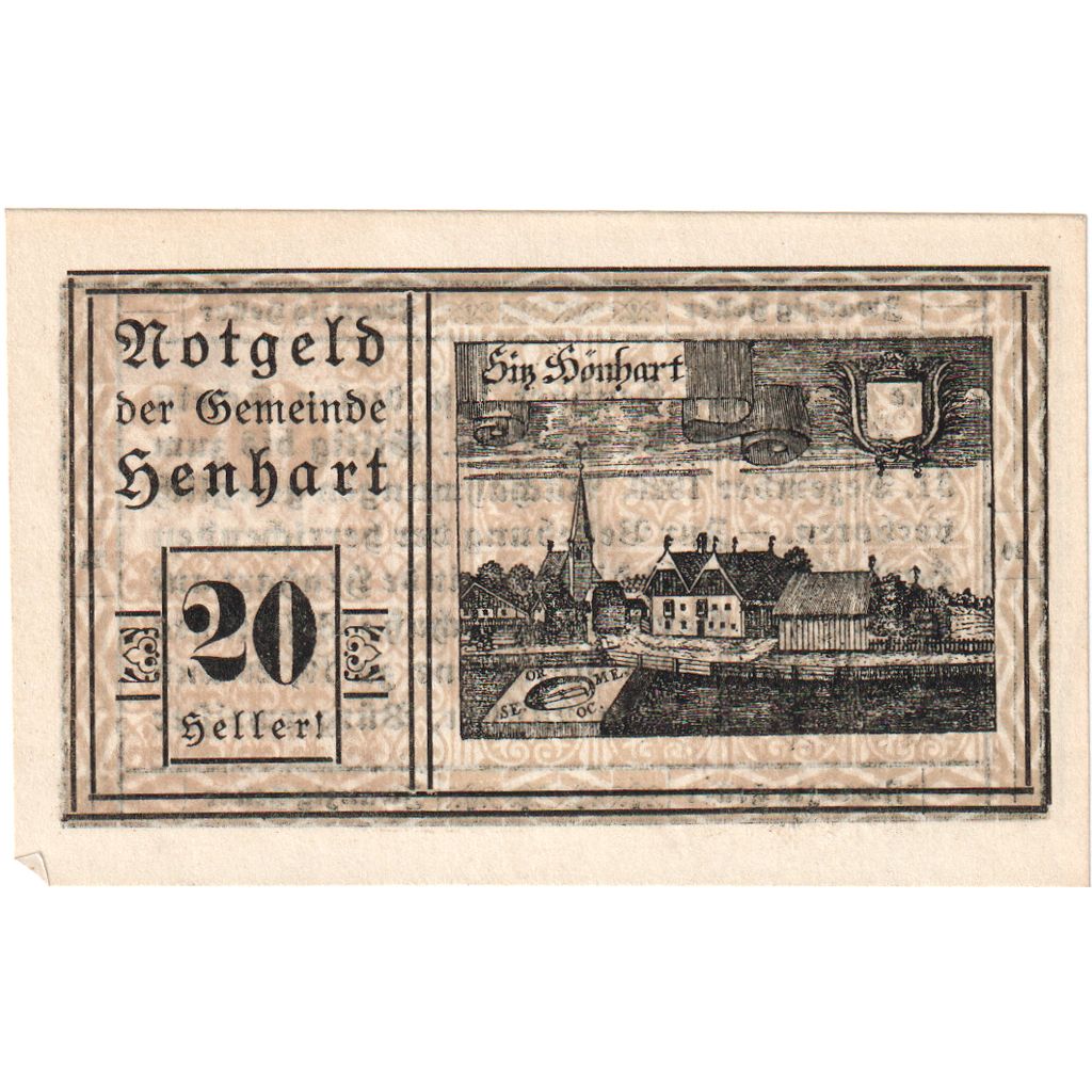 Austria, Henhart O.Ö. Gemeinde, 20 Heller, 1920-12-31, UNC