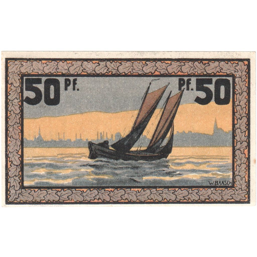 Germany, Eckernförde, 50 Pfennig, UNC(63)