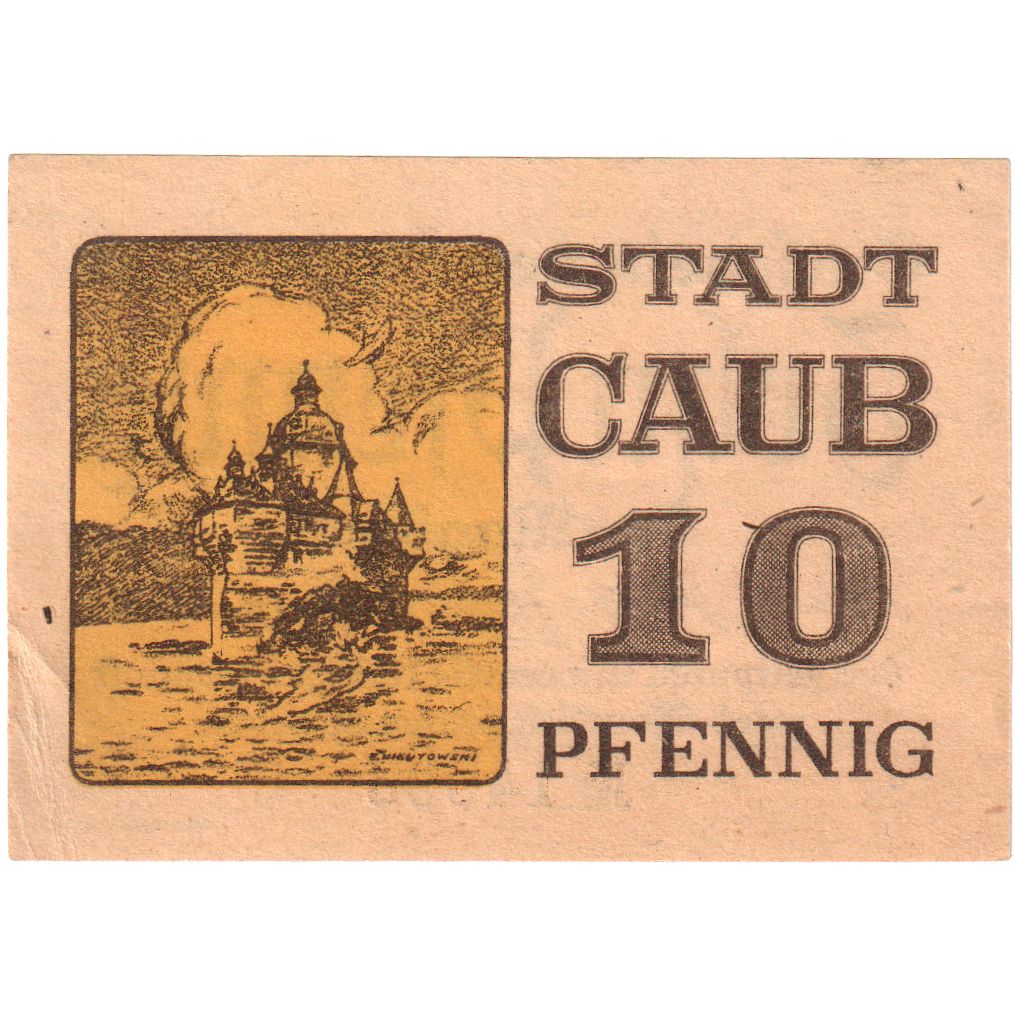 Germany, Caub, 10 Pfennig, UNC
