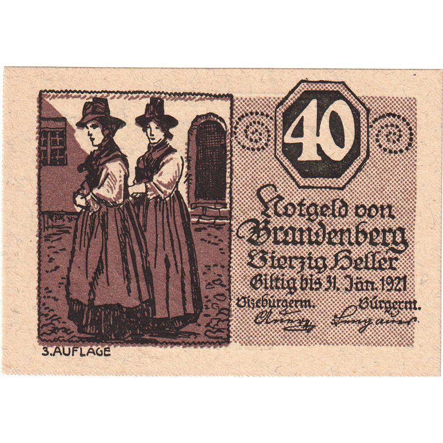 Austria, Brandenberg, 40 Heller, 1920-12-31, UNC