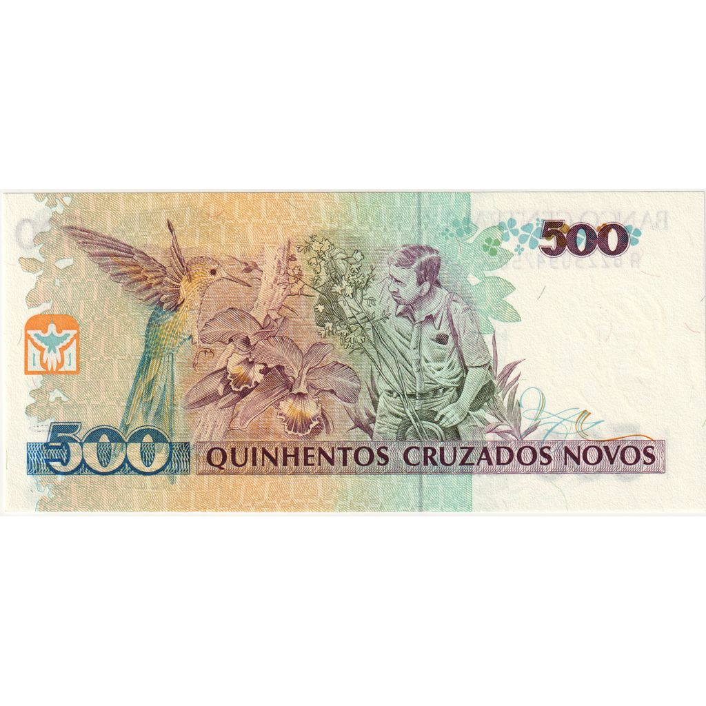 Brazil, 500 Cruzeiros on 500 Cruzados Novos, UNC