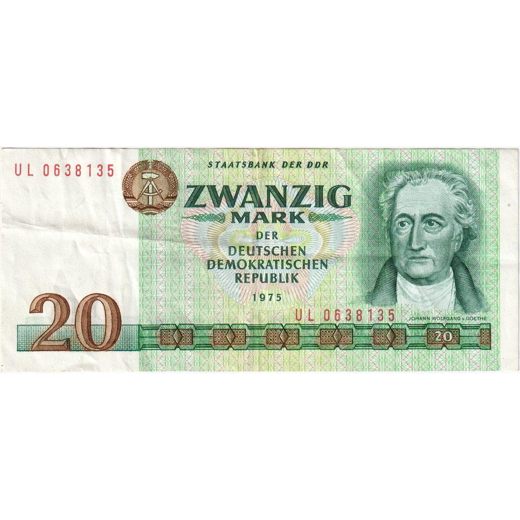 Banknote, Germany - Democratic Republic, 20 Mark, EF(40-45)