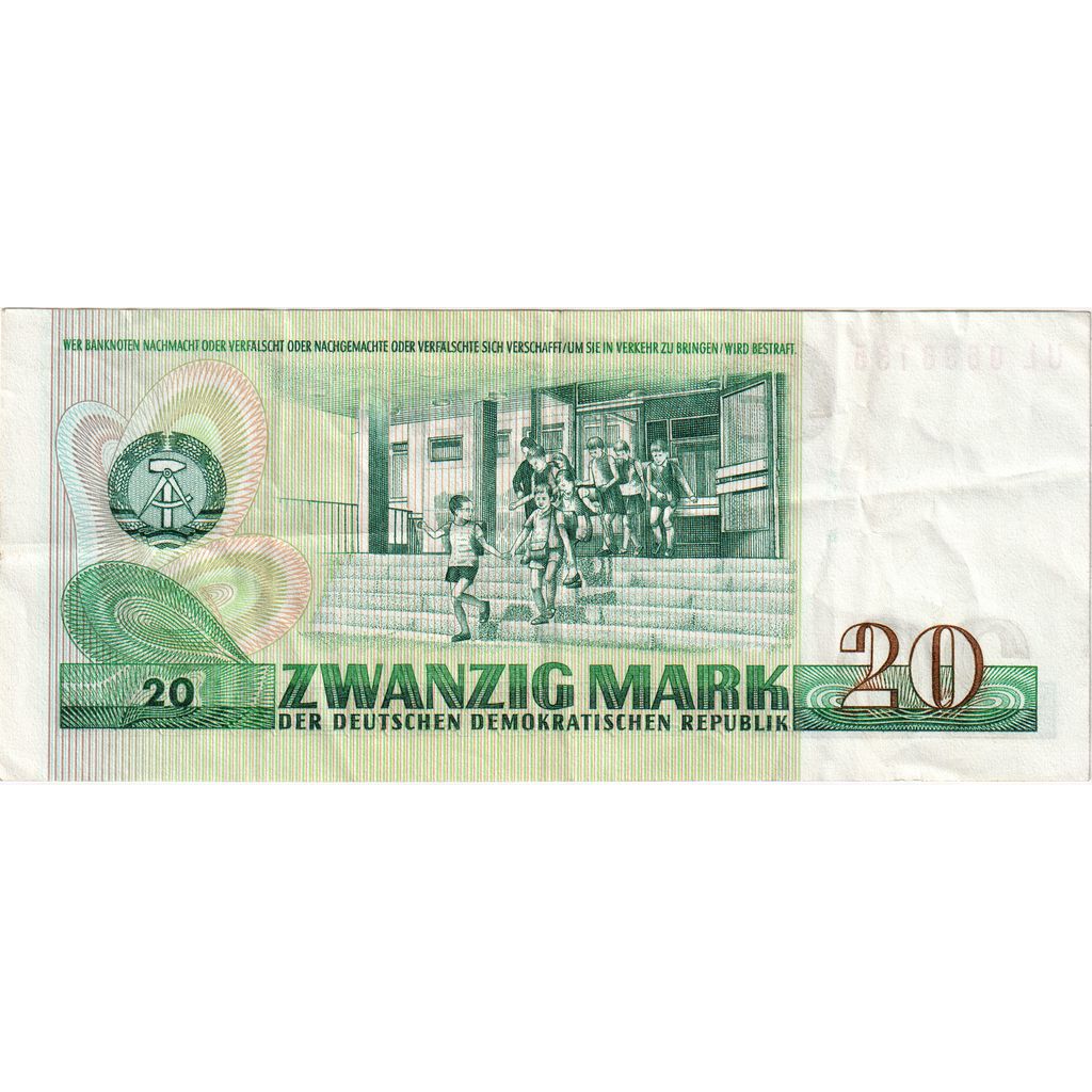 Banknote, Germany - Democratic Republic, 20 Mark, EF(40-45)