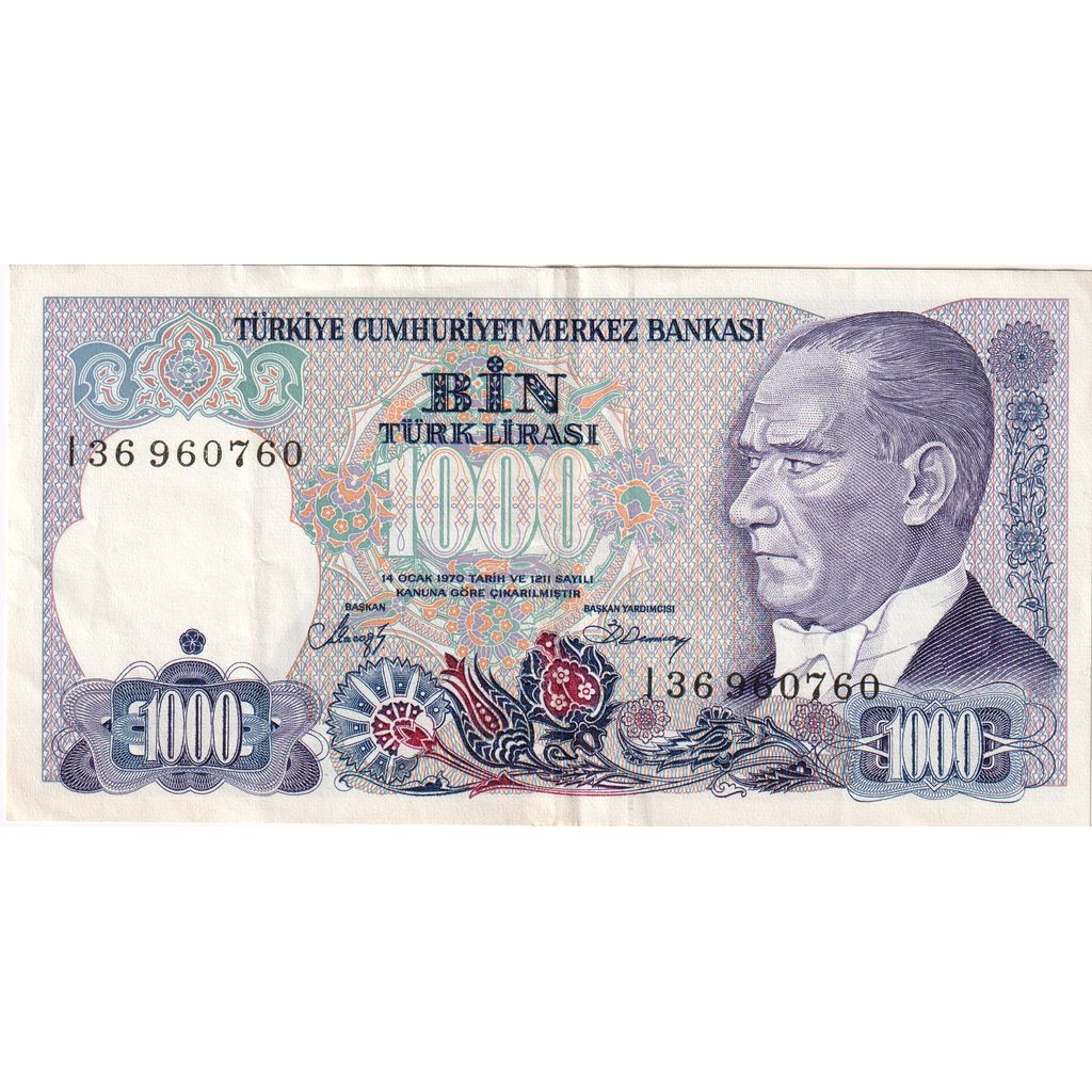 Turkey, 1000 Lira, UNC(65-70)
