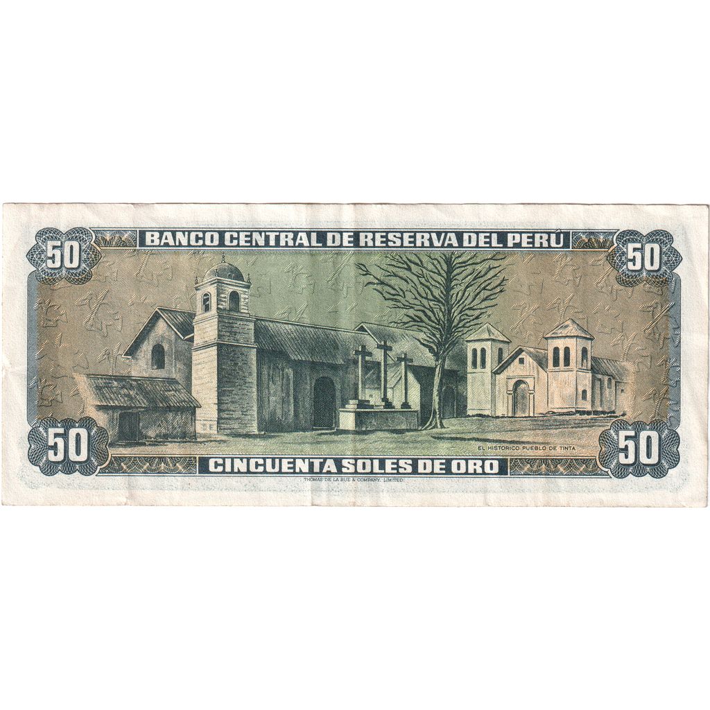 Peru, 50 Soles De Oro, 1977-12-15, EF