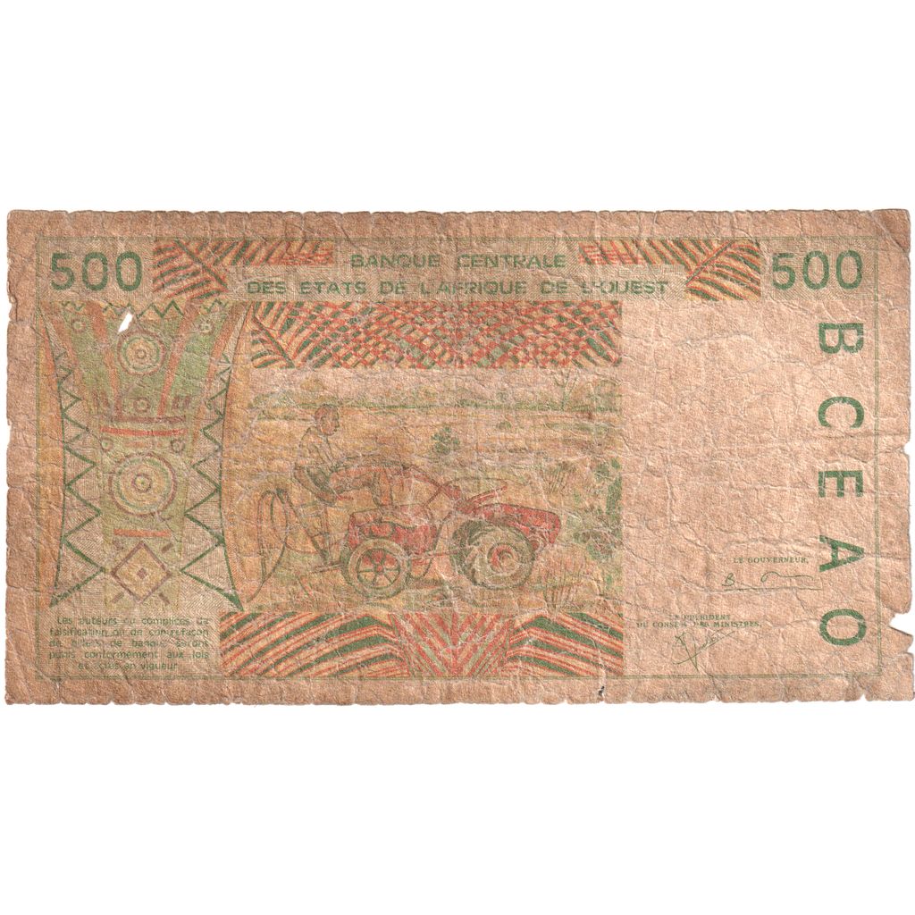West African States, 500 Francs, VG